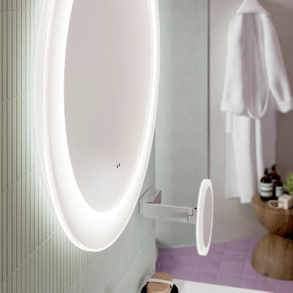 HiB HiB Cassini Deep Border Illuminated Curve Round Mirror