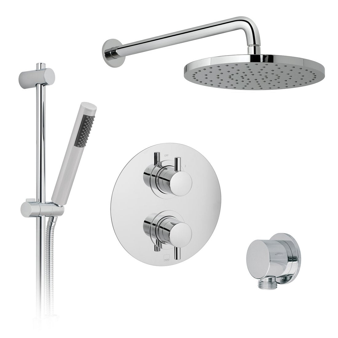 Vado DX Celsius - 2 Outlet Round Thermostatic Shower set With Venus Kit