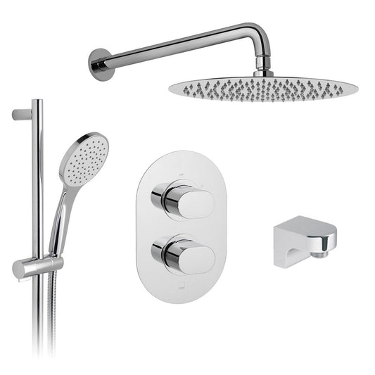 Vado DX Life  - 2 Outlet Thermostatic Oval Shower set With Atmosphere Kit