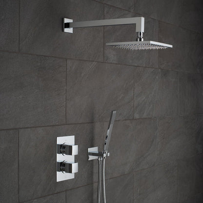 Vado DX Mix - 2 Outlet Square Thermostatic Shower Set