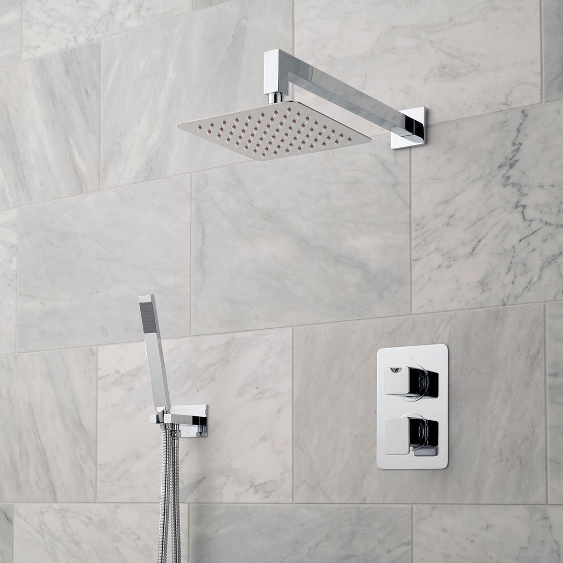 Vado DX Phase 2 Outlet Square Thermostatic Shower Set