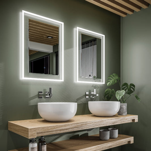 HiB Element Illuminated Rectangular Wall Mounting LED Mirror