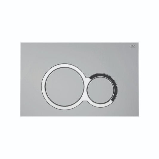 RAK-Ecofix Flush Plate with polished Chrome surrounding round push plates