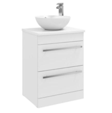 Kartell Purity 600mm 2 Drawer Unit with Worktop & Bowl