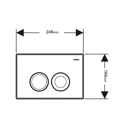 Geberit Delta25 Dual Flush Plate