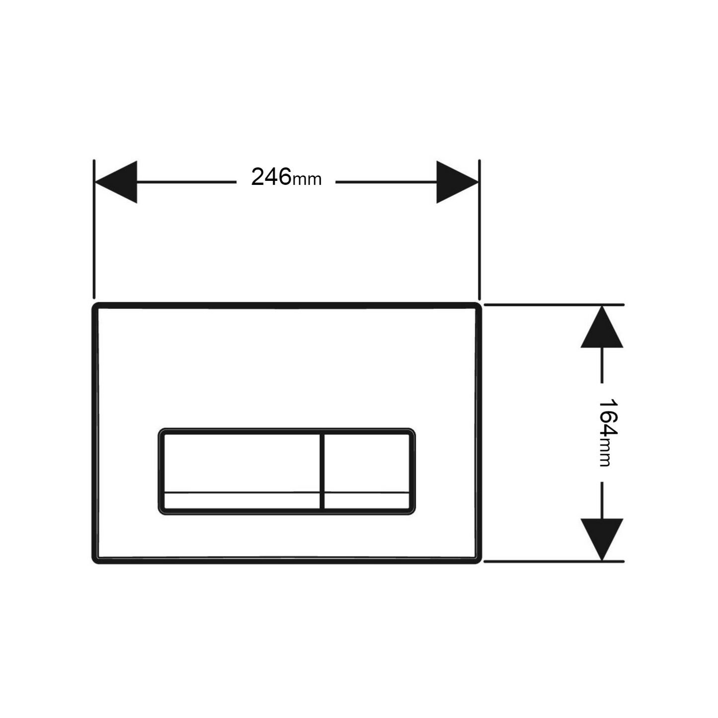 Geberit Delta50 dual flush Plate