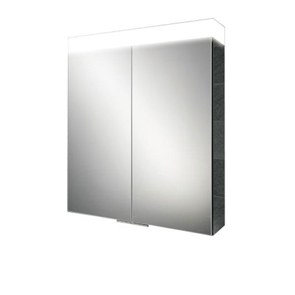 HiB Apex 2 Doors Illuminated Aluminium Cabinets