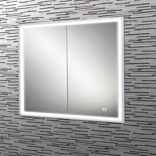 HiB Vanquish 2 Doors Illuminated Recessed Aluminium Cabinets