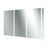 HiB Xenon 120cm 3 Doors Illuminated Aluminium Cabinets