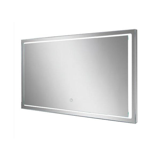 HiB Spectre Illuminated Rectangular Wall Mounting LED Bathroom Mirror  - Silver