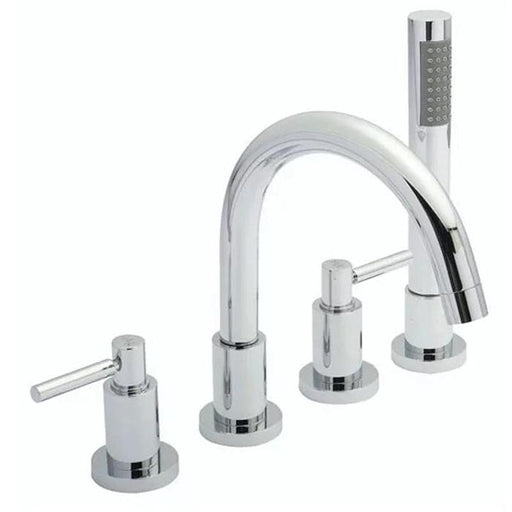 Hudson Reed TEC Lever 4 Tap Hole Bath Shower Mixer With swivel spout, shower kit and hose retainer