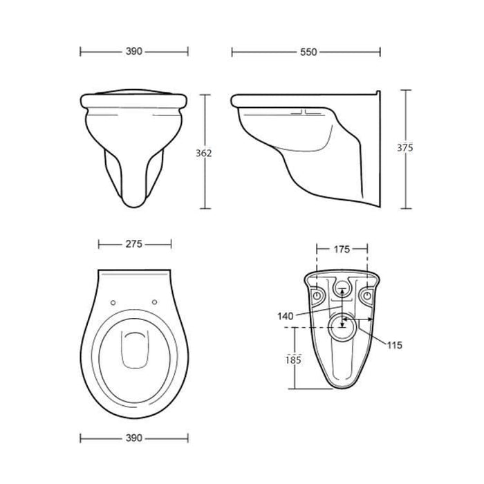 Imperial Etoile Wall Hung Toilet