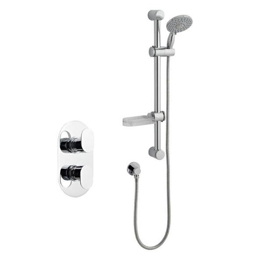 Kartell Logik Thermostatic Concealed Shower with Adjustable Slide Rail Kit