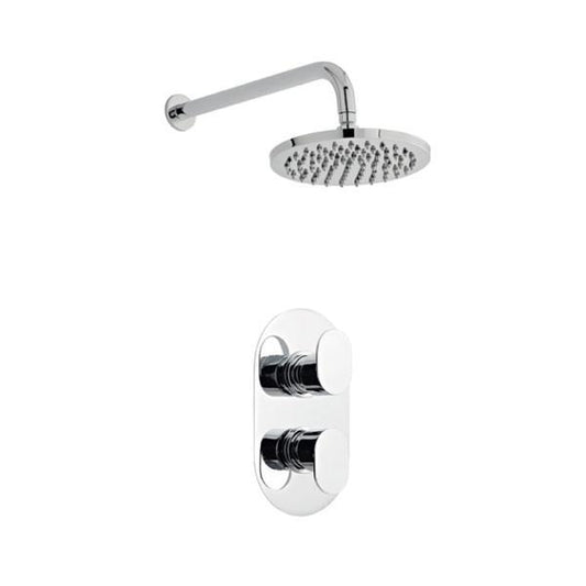 Kartell Logik Thermostatic Concealed Shower with Fixed Overhead Drencher