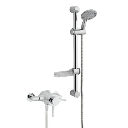 Kartell Plan Thermostatic Exposed Shower with Adjustable Slide Rail Kit