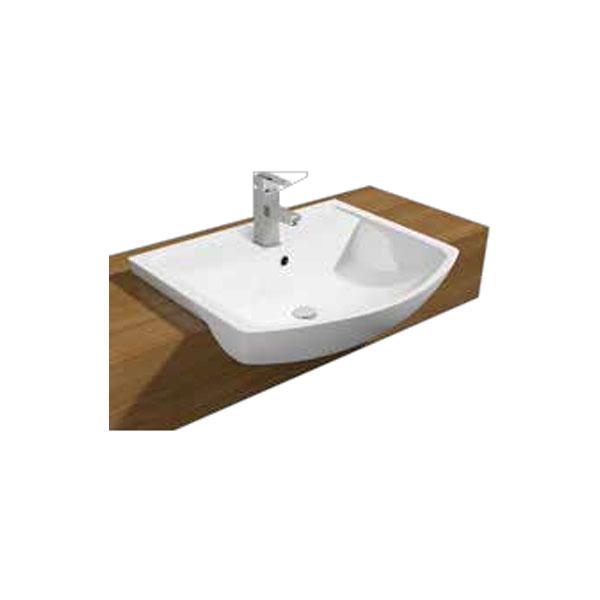 Kartell Pure 550mm Semi Recessed/Cabinet  Basin - 1 TH - White