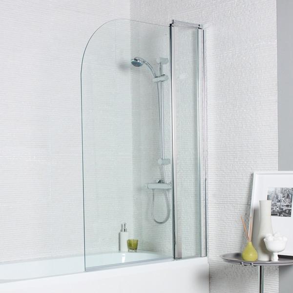 Kartell Koncept Straight Shower Bath Screen -  6mm Glass