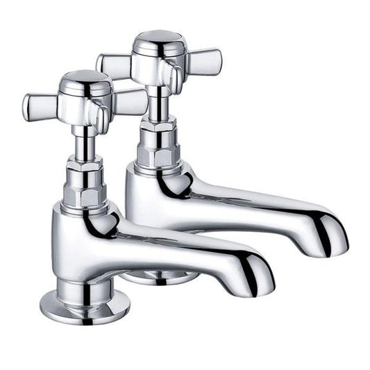 Kartell Klassique Basin Pillar Taps - Pair Chrome