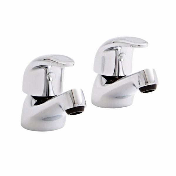 Kartell Koral Basin Pillar Taps - Pair Chrome