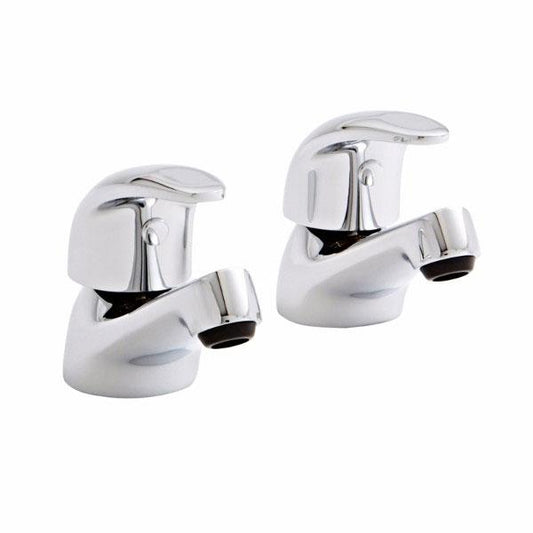 Kartell Koral Bath Pillar Taps - Pair Chrome