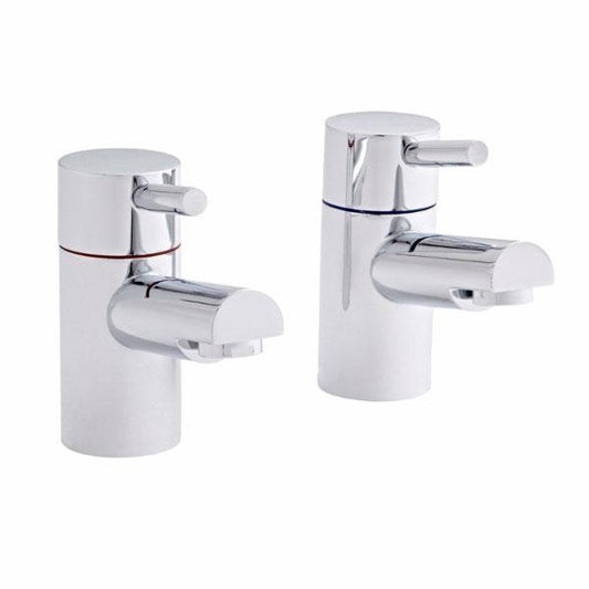 Kartell Plan Bath Pillar Taps - Pair Chrome