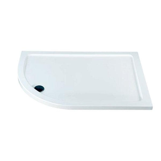 Kartell K-Vit Offset Quadrant Low Profile Shower Tray - White