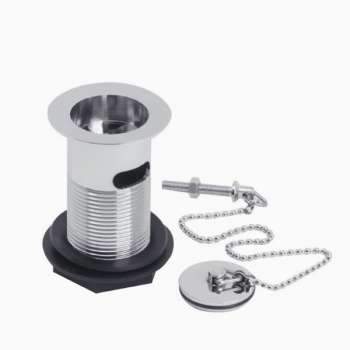 Kartell Basin Waste with Plug and Ball Chain - Chrome