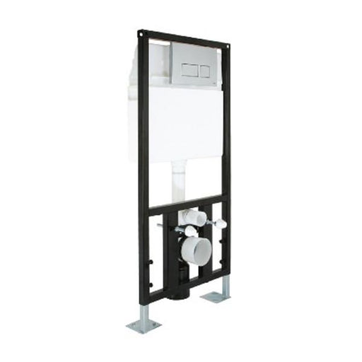 Kartell WC Frame with Front Access Dual Flush Cistern and Chrome Flush Plate - 550mm Wide
