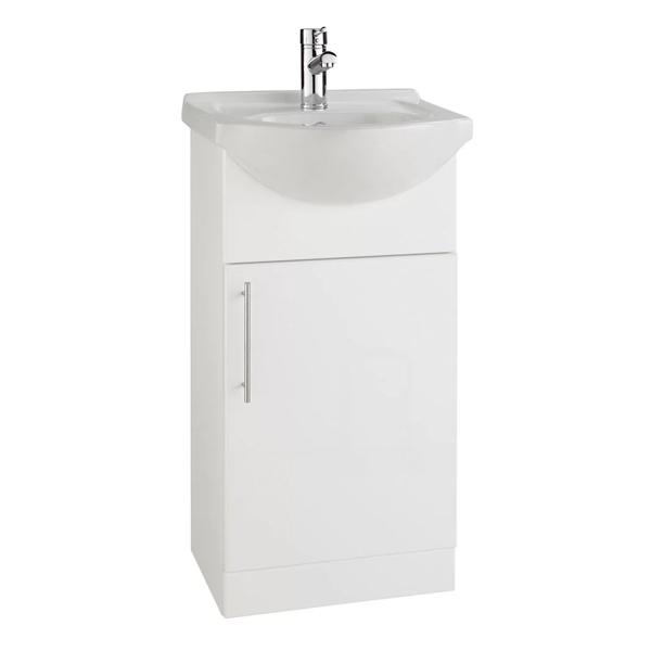 Kartell Ceramic Vanity Basin - White - 1 Tap Hole