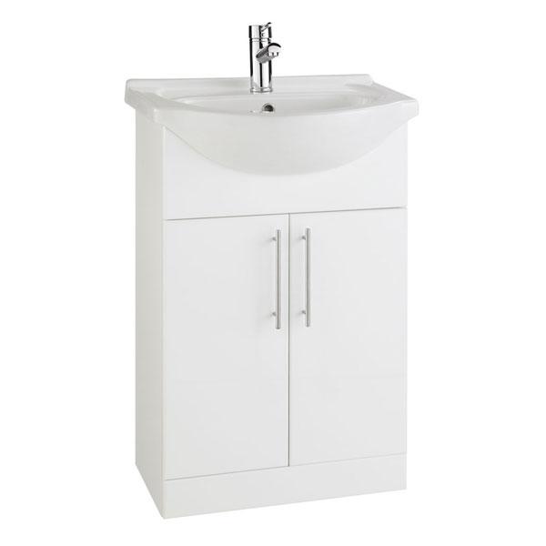 Kartell Ceramic Vanity Basin - White - 1 Tap Hole