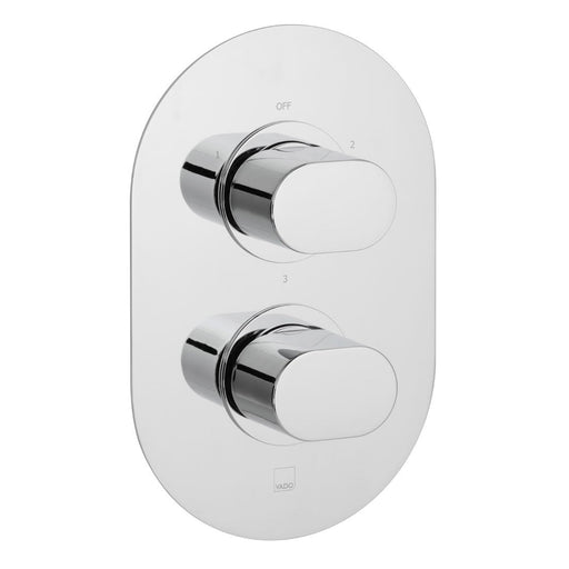 Vado Life 3 Outlet 2 Handle Thermostatic Shower Valve Wall Mounted