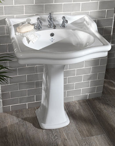 Silverdale Loxley Classic 650mm Basin with Stand/Pedestal