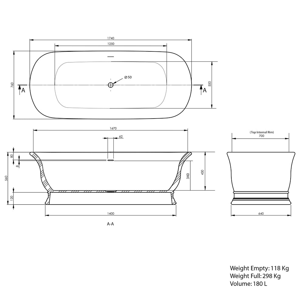 Imperial Marlow Bath - White