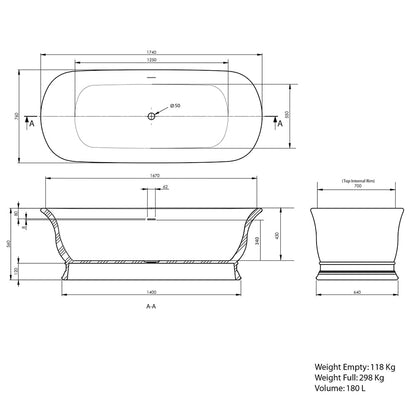 Imperial Marlow Bath - White