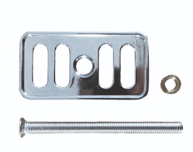 Plate Cover Rak RAK Overflow Chrome Plate with fixings