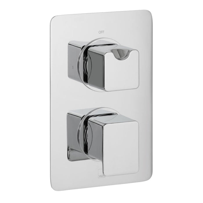 Vado Phase 1 Outlet 2 Handle Concealed Thermostatic Shower Valve Wall Mounted