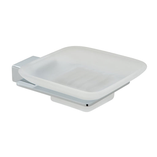Vado Phase Frosted Glass Soap Dish And Holder Wall Mounted