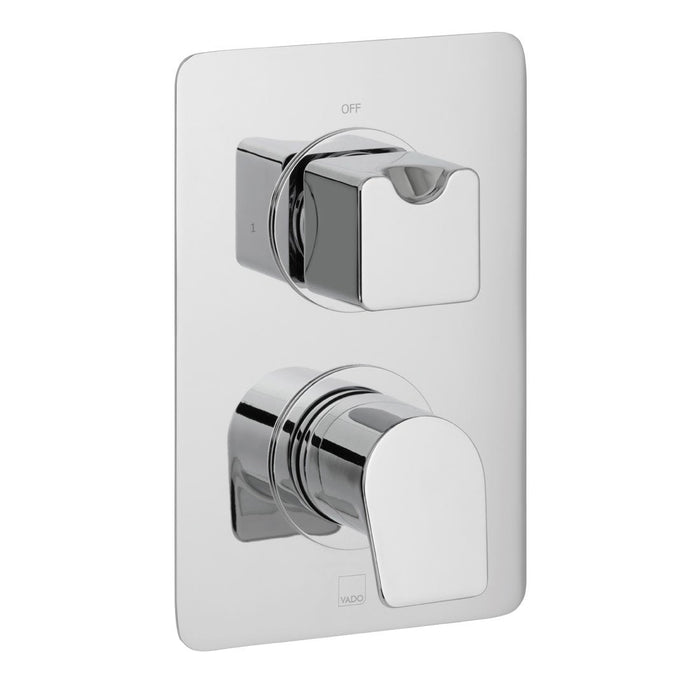 Vado Photon 1 Outlet 2 Handle Concealed Thermostatic Shower Valve Wall Mounted