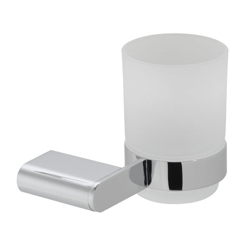 Vado Photon Frosted Glass Tumbler And Holder Wall Mounted