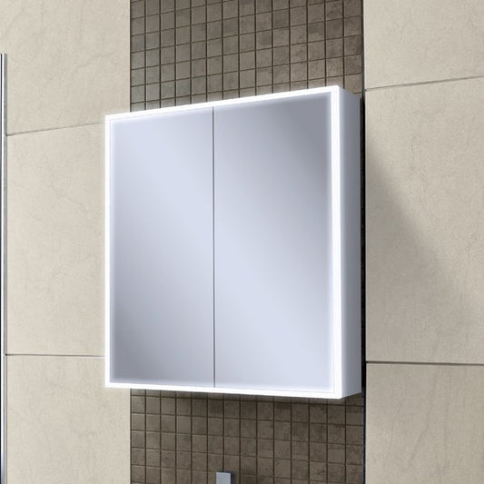 HiB Qubic 2 Doors Illuminated Aluminium Cabinets