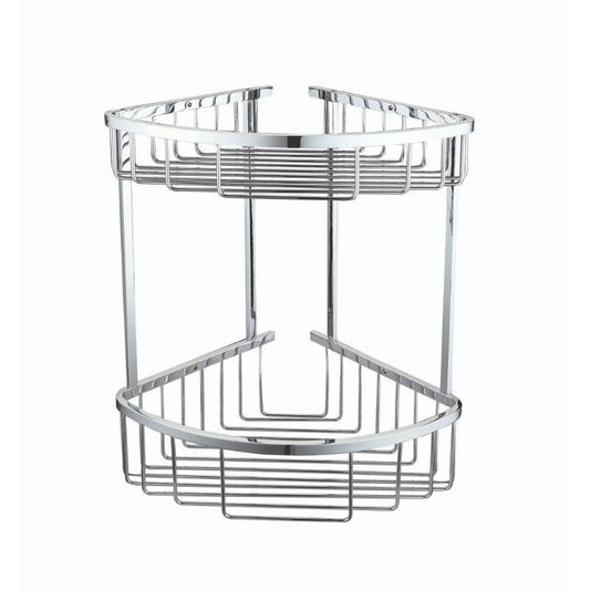 RAK Double Corner Basket Round Front Chrome