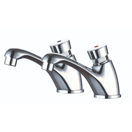 RAK Non Concussive Deck Mounte Basin Taps - Silver