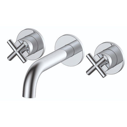 RAK-Ella 3 Hole Wall Mounted Basin Mixer - Chrome