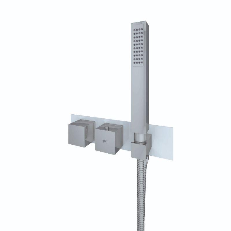 RAK-Feeling Horizontal Dual Outlet Thermostatic Concealed Shower Valve with Wall Outlet