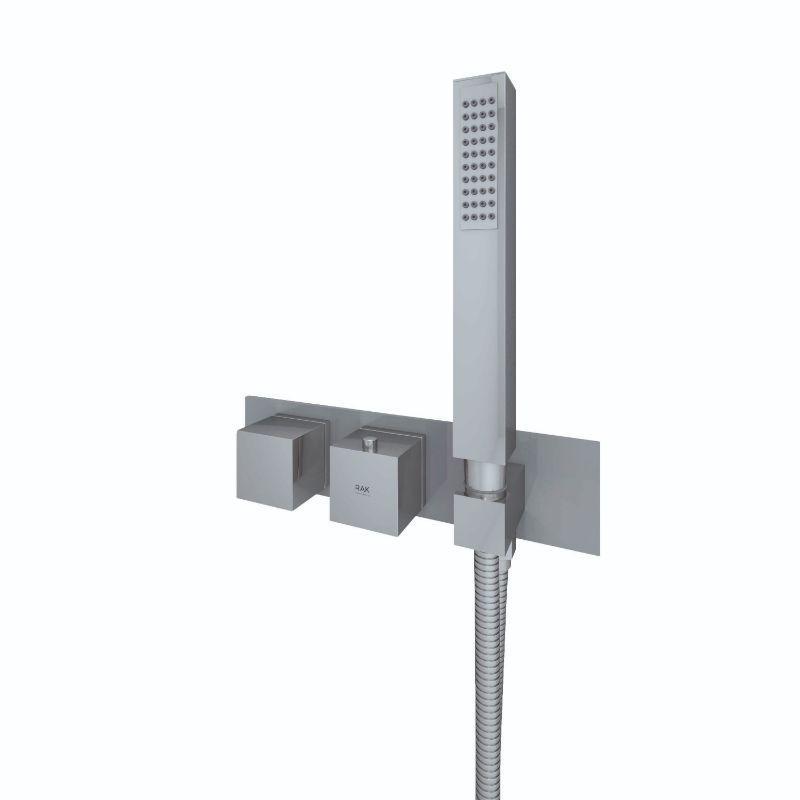 RAK-Feeling Horizontal Dual Outlet Thermostatic Concealed Shower Valve with Wall Outlet