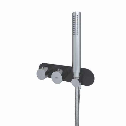 RAK-Feeling Horizontal Dual Outlet Thermostatic Concealed Shower Valve with Wall Outlet