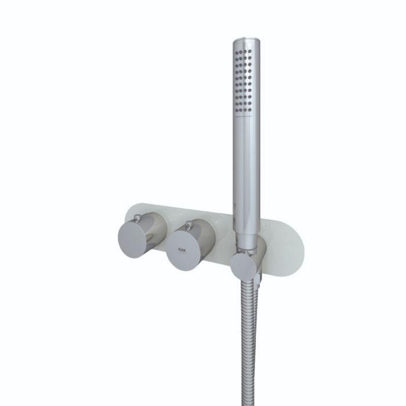 RAK-Feeling Horizontal Dual Outlet Thermostatic Concealed Shower Valve with Wall Outlet