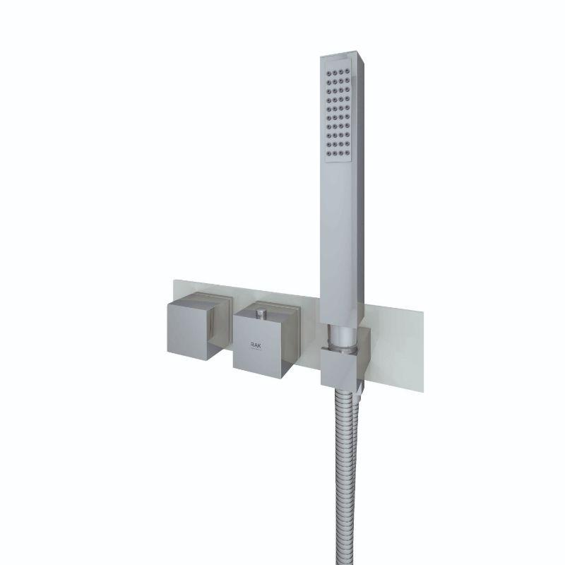 RAK-Feeling Horizontal Dual Outlet Thermostatic Concealed Shower Valve with Wall Outlet