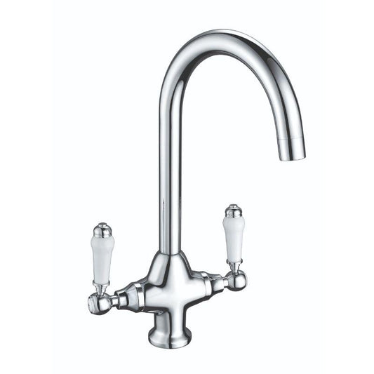 RAK Belfast Ceramic Lever Kitchen Sink Mixer - Silver