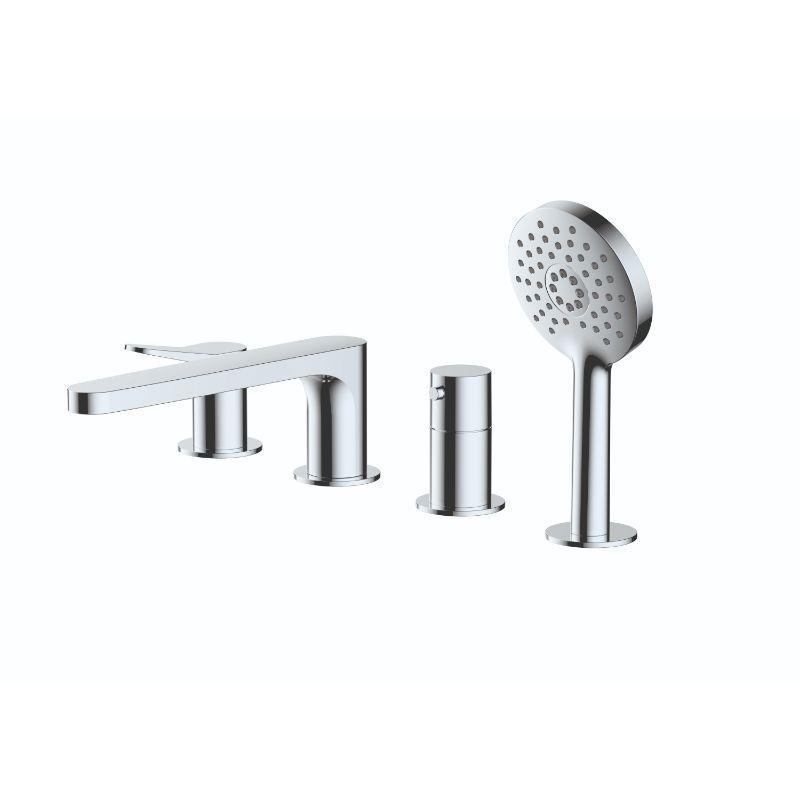 RAK-Petit Round 4 Hole Deck Mounted Bath Shower Mixer